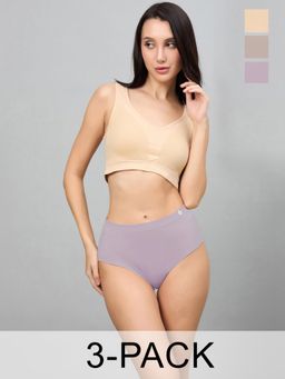 C9 Airwear - Womens Soft Seamless Hipster Briefs All-Day Comfort Multi-Color (Pack of 3)
