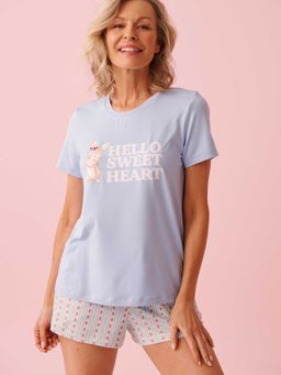 La Vie En Rose - Bunny Print Super Soft T-Shirt Lavender