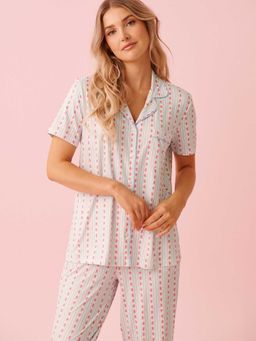 La Vie En Rose - Super Soft Button-Down Shirt Multi-Color