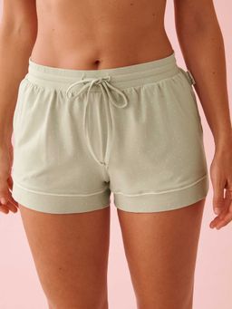 La Vie En Rose - Cotton Pyjama Shorts Green
