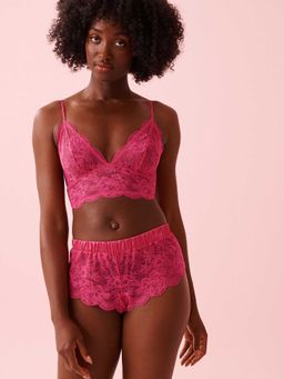 La Vie En Rose - Floral Lace Nightsuit Pink