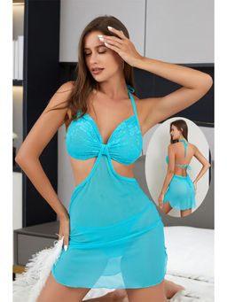 BRACHY - Bridal Honeymoon Valentine Halloween Babydoll With Panty Blue