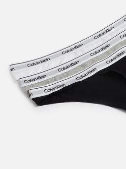 Calvin Klein - Multi Solid Mid Rise Thongs (Pack of 3)