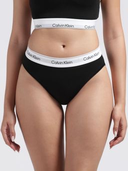 Calvin Klein - Black Solid Mid Rise Bikini-Brief