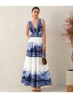 MISS MOSA BY AKANKSHA - Valeska Printed Swimsuit With Skirt