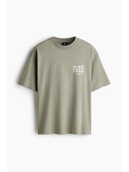 H&M - Men Green Oversized Fit T-Shirt