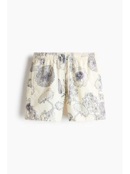 H&M - Men White Patterned Swim Shorts