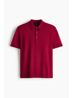H&M - Men Red Regular Fit Polo T-Shirt