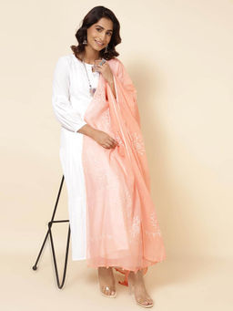 Fabindia - Coral Cotton Silk Blend Dupatta