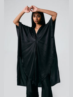 The Burnt Toast - Women Black Front Stitch Tunic with Pants