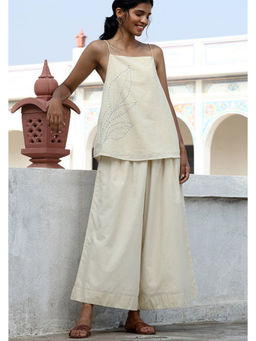 Okhai - Ridaa Hand-Embroidery and Beadwork Pure Cotton Top and Pants