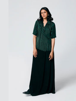The Burnt Toast - Green Stripe Dress