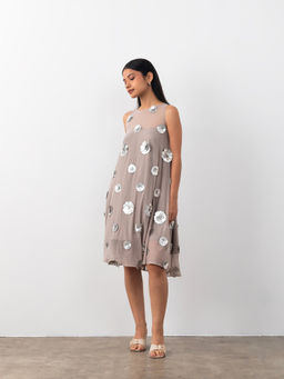 The Burnt Toast - Nude Sequence Dress