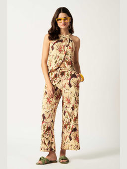 HOUSE OF SAL - Multi-Color Cotton Floral Top with Pant