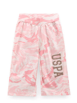 U.S. POLO ASSN. - Girls Drawstring Waist Abstract Print Track Pants