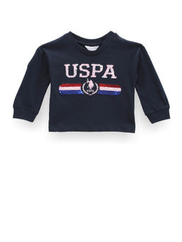 U.S. POLO ASSN. - Girls Flip Sequin Cotton T-Shirt