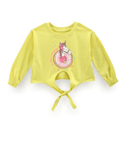 U.S. POLO ASSN. - Girls Graphic Print Round Neck T-Shirt