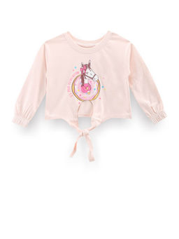 U.S. POLO ASSN. - Girls Graphic Print Cotton T-Shirt