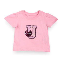 U.S. POLO ASSN. - Girls Embellished Cotton T-Shirt