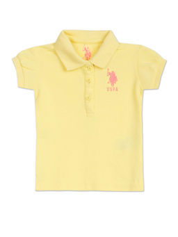 U.S. POLO ASSN. - Yellow Short Sleeve Cotton Polo T-Shirt