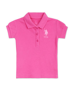 U.S. POLO ASSN. - Pink Short Sleeve Cotton Polo T-Shirt