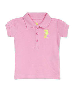U.S. POLO ASSN. - Peach Short Sleeve Cotton Polo T-Shirt