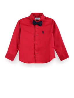 U.S. POLO ASSN. - Boys Barrel Cuff Solid Shirt