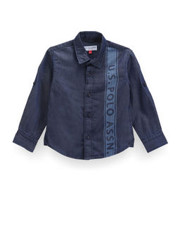 U.S. POLO ASSN. - Boys Brand Printed Chambray Shirt
