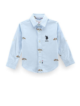 U.S. POLO ASSN. - Boys Brand Print Cotton Shirt