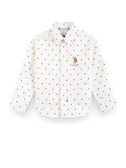 U.S. POLO ASSN. - Boys Print Dobby Cotton Shirt