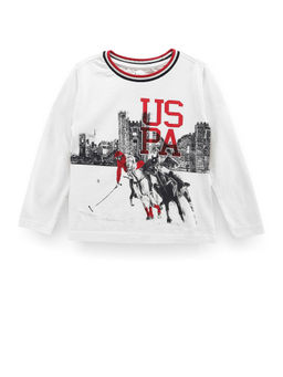 U.S. POLO ASSN. - Boys Cotton Graphic Print T-Shirt