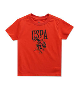 U.S. POLO ASSN. - Boys Cotton Brand Print T-Shirt