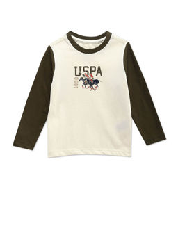U.S. POLO ASSN. - Boys Colour Block Cotton T-Shirt