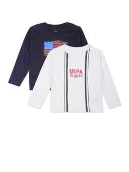 U.S. POLO ASSN. - Round Neck Brand Print T-Shirt (Pack of 2)
