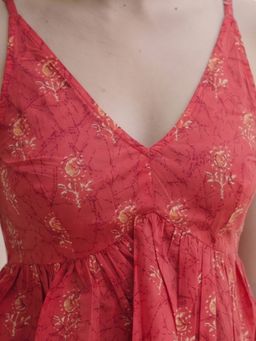 MAAND - Women Orange Cotton Blend A-Line Top