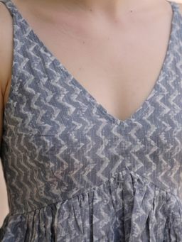 MAAND - Women Grey Cotton Blend A-Line Top