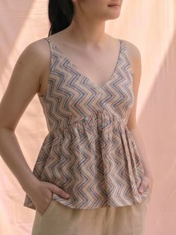 MAAND - Women Multi-Color Cotton Blend A-Line Top