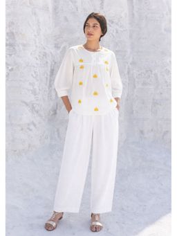 Aravalii - Women Embroidered White Top