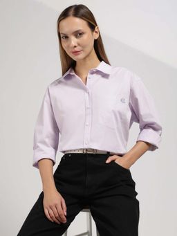 Calvin Klein - Lavender Cotton Solid Shirt
