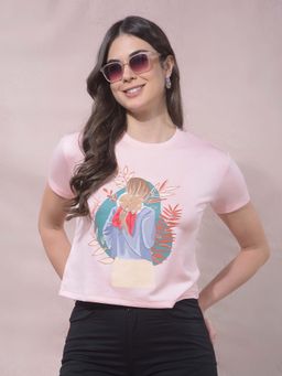 CRIMSOUNE CLUB - Pink Lyocell Blend Embellished T-Shirt