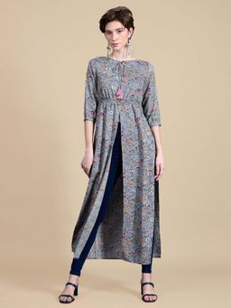 Miss Chase - Multi-Color Rayon Floral Tunic