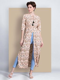 Miss Chase - Multi-Color Crepe Floral Tunic