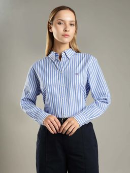Tommy Hilfiger - Blue Cotton Stripes Shirt