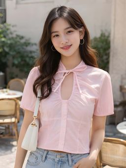 Don’t be basic - Pink Cotton Solid Top