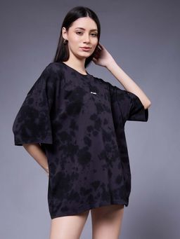 PRONK - Black Cotton Printed T-Shirt
