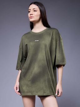 PRONK - Green Cotton Tie & Dye T-Shirt