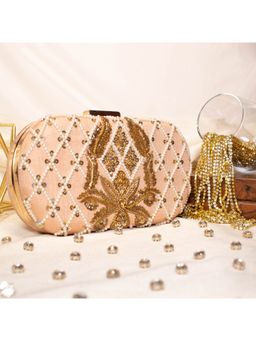 sugarcrush - Pink Embroidered Clutch with sling