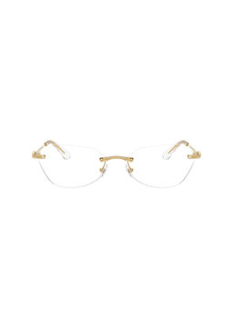 SWAROVSKI - Women Metal Gold Irregular Rimless Frame (0SK1031)-56