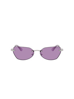 SWAROVSKI - Women Metal Purple Rimless Irregular Sunglass (0SK7038)-58
