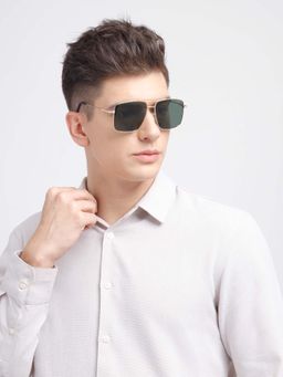 Poppy - Men Metal Green Square Full Rim Sunglass (PO-5004)-43